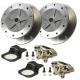 Rear 5 Lug Short Axle Economy Disc Brake Kit With Bolt On Caliper Brackets For Short Axle Swing Axle