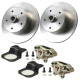 Rear 5 Lug Chevy 4 3/4 Pattern Long Axle Economy Disc Brake Kit For Irs Or Long Axle Swing Axle