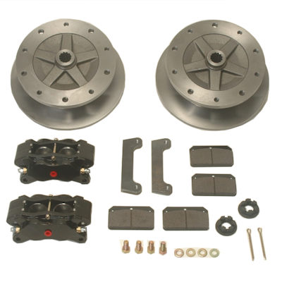 Pacific Customs 5 Lug VW IRS Rear Disc Brake Kit With 4 Piston Calipers