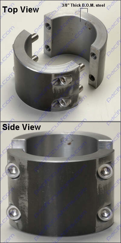 Steel 2 Bolt Universal Roll Bar Tubing Clamp 1.875/" w 3//8/" Threaded Mounting 2