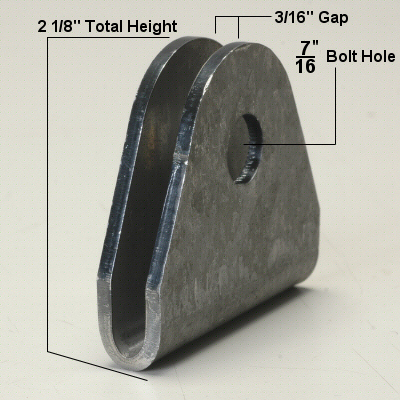 1 1//2/" Radius 7//16/" Hole Dunebuggy /& VW Tab