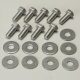 8Mm 1.25 Thread 20Mm Long Stainless Steel Fender Bolt And Washer Kit Pack Of 9 For 1 Fender