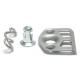Quarter Turn Fastener Kit- Lightened Broke Plate, Spring, And Flat Head Button