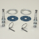 Chrome Hair Pin Style Hood Pin Kit For Front Hoods Or Decklids