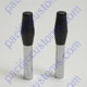 Black And Chrome Door Lock Pull Knobs For 1967 To 1979 Beetle Or 1968 To 1979 Bus - 1 Pair