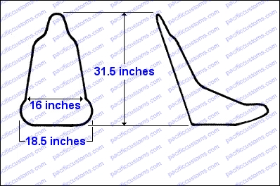 Fiberglass High Back Seat Dimensions