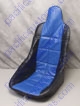 Seat Cover For Fiberglass High Back Seat - Black With Blue Vinyl Center