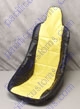 Seat Cover For Fiberglass High Back Seat - Black With Yellow Vinyl Center