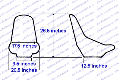 Poly Low Back Seat Dimensions