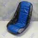 Seat Cover For Poly Low Back Seat - Black With Blue Vinyl Center