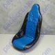 Seat Cover For Poly High Back Seat - Black With Blue Vinyl Center, USA MADE