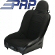 Prp High Back Super Seat With Black Cloth And Black Vinyl Backing And Front Storage Pocket