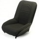 Black Narrow Low Back Suspension Seat 19 Inches Wide For Older Sand Rails, Manx Dune Buggies Or Bugg