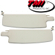 Tmi White Sun Visors For 1968 To 1977 Hard Top Beetles Or 1973 To 1979 Convertible Beetles And Super