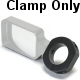 Billet Aluminum Rectangular Mirror Flat Black Clamp For AC857816B Mirror On To 1.50 Inch Tubing