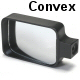 Billet Aluminum Flat Black Rectangular Convex Side View Mirror