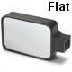 Billet Aluminum Flat Black Rectangular Flat Side View Mirror