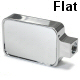 Billet Aluminum Chrome Rectangular Flat Side View Mirror