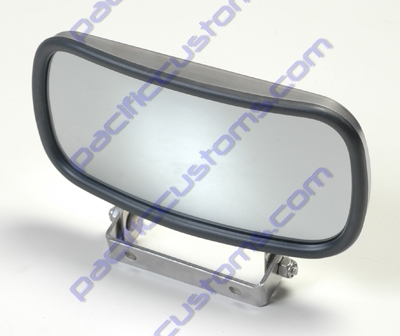 Stainless Steel Rear View Convex Mirror 8.5 Inches Total Width 4.25 Inches Tall Not Including Tabs