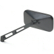 Black Anodized Manx Buggy Rectangular Side Mirror Requires ac857775 Bracket For DuneBuggy Windshield