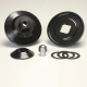 Black Billet Pulley For Alternators Or Generators With Large Square Center