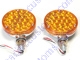 Amber LED Tail Light 4 Inch Round Dual Filament Running Light And Turn Signal - 1 Pair