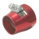 An Red Anodized Hose Finisher With Clamp For Hose Up To 11/16 Outer Diameter