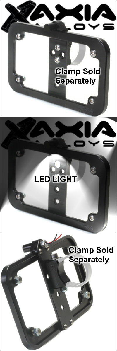 Axia Alloys Lighted License Plate Frame Mount w/ 0.875 Clamp