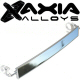 Axia Alloys 17 Inch Panoramic Rear View Mirror Silver Billet Aluminum Clamp On 1.5 Inch Long Arms