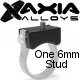 Axia Alloys Black Anodized Universal Mounting Point With One 6mm 1.0 Threaded Stud