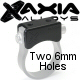 Axia Alloys Black Anodized Universal Mounting Point With Two 6mm 1.0 Threaded Female Holes