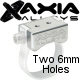 Axia Alloys Silver Universal Mounting Point With Two 6mm 1.0 Threaded Female Holes