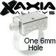 Axia Alloys Silver Universal Mounting Point With One 6mm 1.0 Threaded Female Hole
