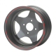 Flat Black Baja Bug Steel Wheel 7 Inch Wide 15 Inch Diameter 4 Lug 130Mm Bolt Pattern 2 Inch Back Sp