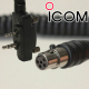 Coil Cable For Icom F3011 Hand Held Race Radio Directly To Headset 2 Pin Male To 5 Pin Female