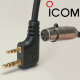 90 Degree Adapter Cable Icom F3011 Hand Held Radio To Motorcycle Harness 2 Pin Male 5 Pin Female