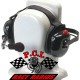 Pci Race Radios Black Finish Behind The Head Headset With Mp3 Player Input