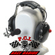 Pci Race Radios Adult Black Finish Over The Head Headset With Mp3 Player Input And Volume Control