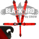 Crow Black Bird Quick Release Red Seat Belt 3 Inch Lap 3 Inch Shoulders 5 Point Clip In Style