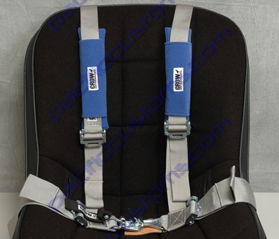 Crow Enterprizes Blue Velcro Shoulder Pads For 2 Inch Wide Seat Belts Sold As 1 Pair (2 Pads)