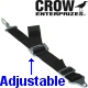 Crow Enterprizes Adjustable 2 Inch Black Latch & Link Anti-Submarine Crotch Strap Belt