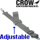 Crow Enterprizes Adjustable 2 Inch Grey Latch & Link Anti-Submarine Crotch Strap Belt