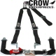 Crow Enterprizes Quick Release Black Seat Belt 2 Inch Lap 2 Inch Shoulders 3 Point Y-Type