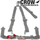 Crow Enterprizes Quick Release Grey Seat Belt 2 Inch Lap 2 Inch Shoulders 3 Point Y-Type