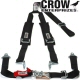 Crow Enterprizes Quick Release Black Seat Belt 2 Inch Lap 2 Inch Padded Shoulders 3 Point Y-Type