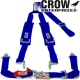 Crow Enterprizes Quick Release Blue Seat Belt 2 Inch Lap 2 Inch Padded Shoulders 3 Point Y-Type