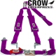 Crow Enterprizes Quick Release Purple Seat Belt 2 Inch Lap 2 Inch Padded Shoulders 3 Point Y-Type