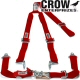 Crow Enterprizes Quick Release Red Seat Belt 2 Inch Lap 2 Inch Shoulders 3 Point Y-Type