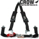 Crow Enterprizes Quick Release Black Seat Belt 2 Inch Lap 2 Inch Padded Shoulders 3 Point V-Type