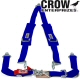 Crow Enterprizes Quick Release Blue Seat Belt 2 Inch Lap 2 Inch Padded Shoulders 3 Point V-Type